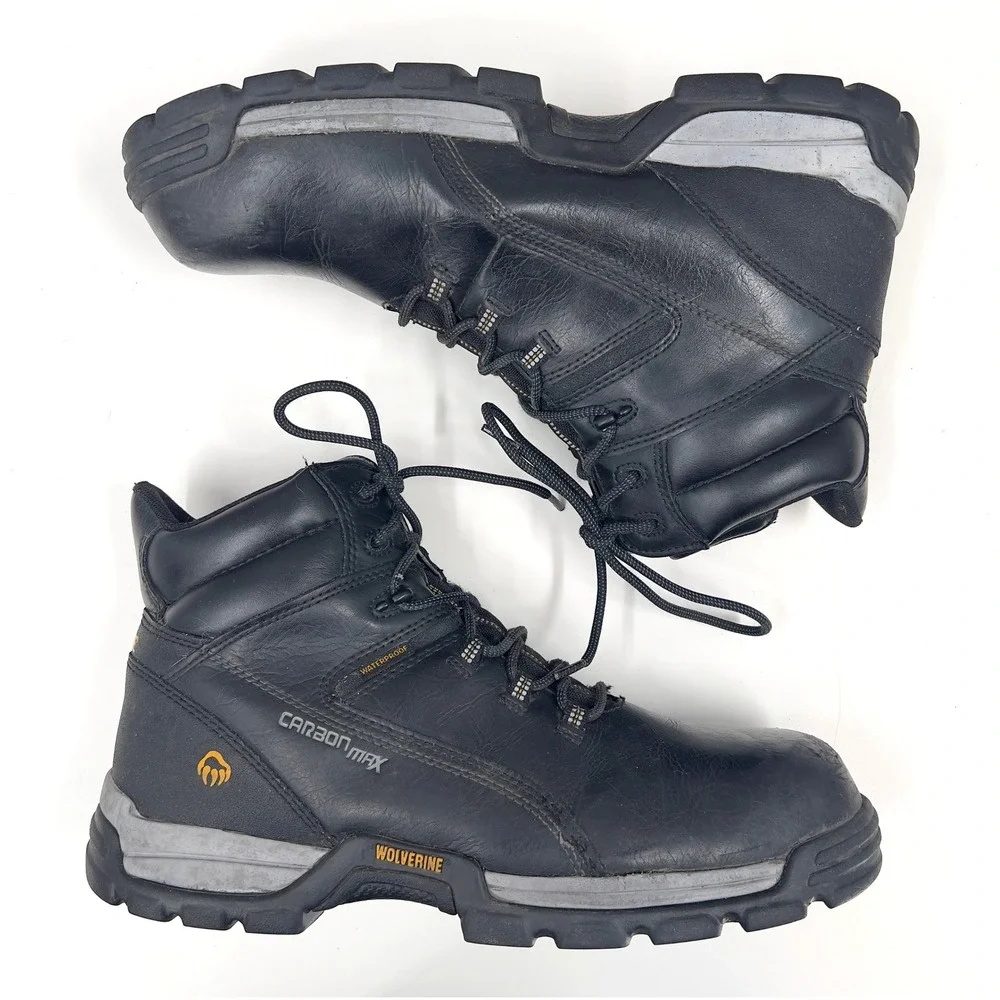 Wolverine Mens CarbonMax Work Boots Black Waterproof Safety Toe W10304 Size 14M